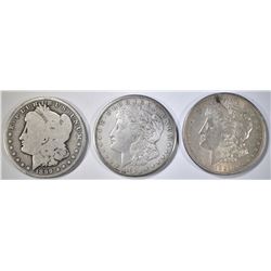 3-CIRC MORGAN DOLLARS: