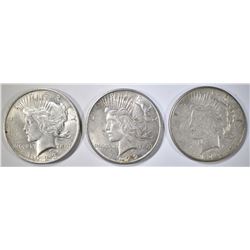 1922, 23 & 23-S CIRC PEACE DOLLARS