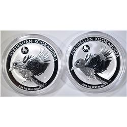 2-2018 AUSRALIA 1-oz SILVER KOOKABURRA COINS