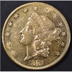 1871 $20 GOLD LIBERTY  CH AU