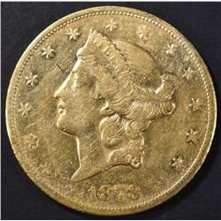 1878-CC $20 GOLD LIBERTY XF/AU