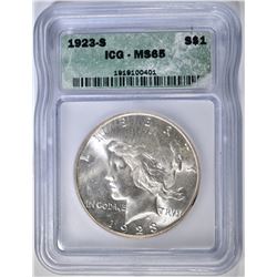 1923-S PEACE DOLLAR  ICG MS-65