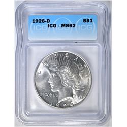 1926-D PEACE DOLLAR  ICG MS-62