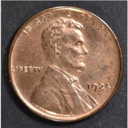 1924-D LINCOLN CENT  CH BU RD