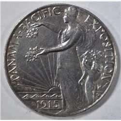 1915-S PAN PAC COMMEM HALF DOLLAR  AU