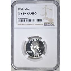 1956 WASHINGTON QUARTER  NGC PF-68* CAMEO