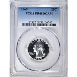 1960 WASHINGTON QUARTER  PCGS PR-68 DCAM