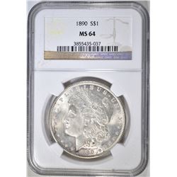 1890 MORGAN DOLLAR NGC MS-64
