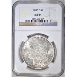 1890 MORGAN DOLLAR  NGC MS-64