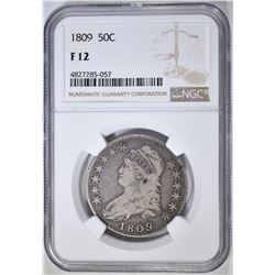 1809 BUST HALF DOLLAR NGC F-12