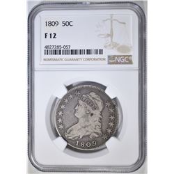 1809 BUST HALF DOLLAR  NGC F-12