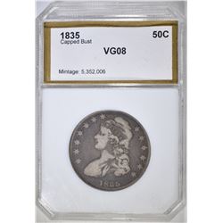 1835 BUST HALF DOLLAR PCI VG