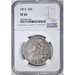 1813 BUST HALF DOLLAR  NGC VF-20