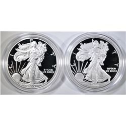 2007-W & 2008-W PROOF AMERICAN SILVER EAGLES