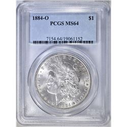 1884-O MORGAN DOLLAR PCGS MS-64