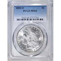 1885-O MORGAN DOLLAR  PCGS MS-64