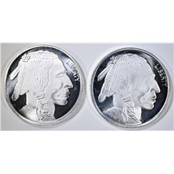 2 BUFFALO 1 OZ SILVER ROUNDS