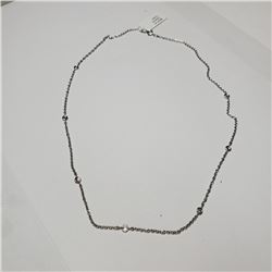 10K WHITE GOLD & DIAMOND NECKLACE