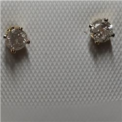 14K YELLOW GOLD DIAMOND EARRINGS