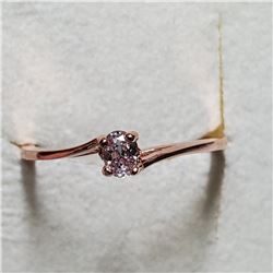 14K ROSE GOLD DIAMOND RING SIZE 6.5