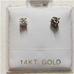 14K YELLOW GOLD DIAMOND EARRINGS