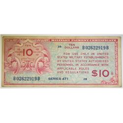 $10 SERIES 471 MILITARY PAYMENT NOTE