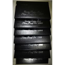 1992-98 U.S. SILVER PROOF SETS IN ORIG PACKAGING
