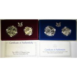 1992 OLYMPIC, 93 BILL OF RIGHTS 2-COIN UNC COMMEMS