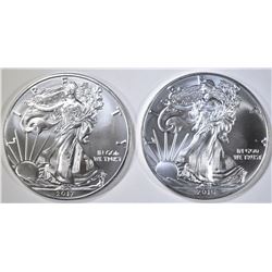 2016 & 17 AMERICAN SILVER EAGLES