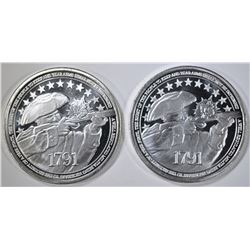 2-2nd AMENDMENT ONE OUNCE SILVER ROUNDS
