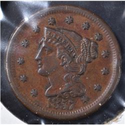 1857 LARGE CENT AU