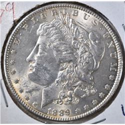 1889 MORGAN DOLLAR, BU BAG MARKS