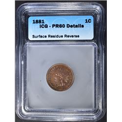 1881 INDIAN CENT  ICG PR PR-60 DETAILS