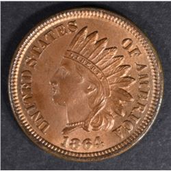 1864 BRONZE INDIAN HEAD CENT GEM BU RB