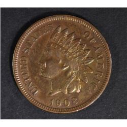 1908-S INDIAN CENT CH BU RB