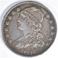 1836 BUST QUARTER AU DIE CRACKS