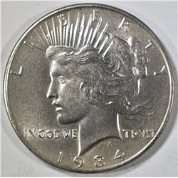 1934 PEACE DOLLAR, AU