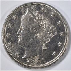 1886 LIBERTY NICKEL AU/BU