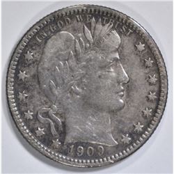 1909-O BARBER QUARTER XF