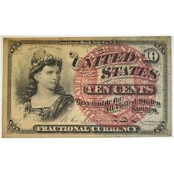 10c FRACTIONAL NOTE XF 4TH ISSUE