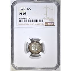 1939 MERCURY DIME NGC PF-66