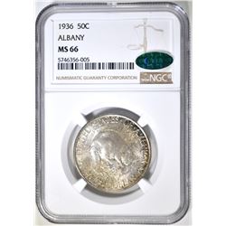 1936 ALBANY COMMEM HALF NGC MS-66 CAC