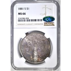 1881-S MORGAN DOLLAR NGC MS-66 CAC