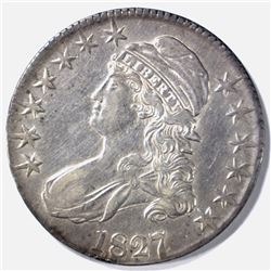 1827/6 BUST HALF DOLLAR, XF+