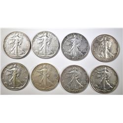 5-1940, 1-40-S & 2-46 AU WALKING LIBERTY HALVES