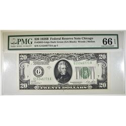 1928B $20 FRN PMG 66 EPQ