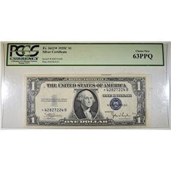 1935C $1 SILVER CERTIFICATE STAR NOTE PCGS 63 PPQ