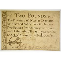 1771 2 POUNDS NORTH CAROLINA BEARER NOTE