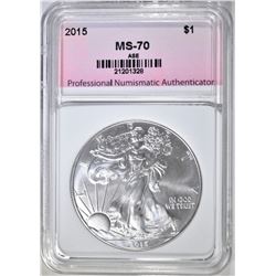 2015 AMERICAN SILVER EAGLE PNA PERFECT GEM BU