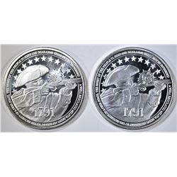 2-2nd AMENDMENT ONE OUNCE .999 SILVER ROUNDS